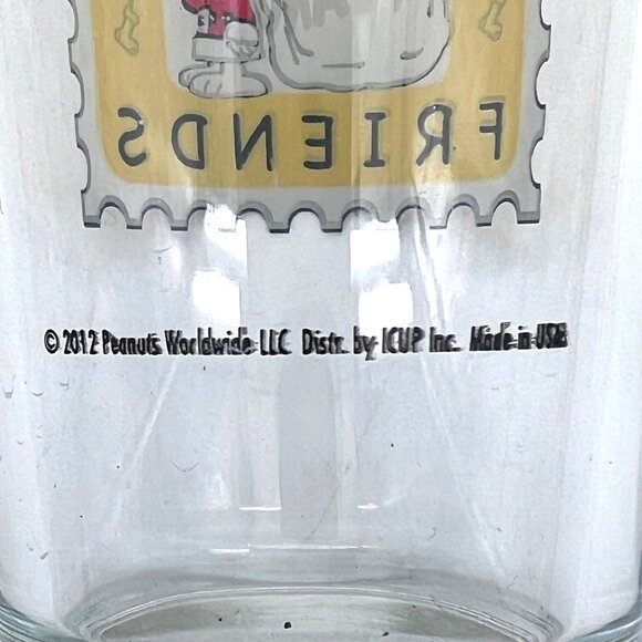 Peanuts Snoopy Woodstock Friends Christmas Pint Glass 2012 Collectible USA Made - Picture 3 of 11
